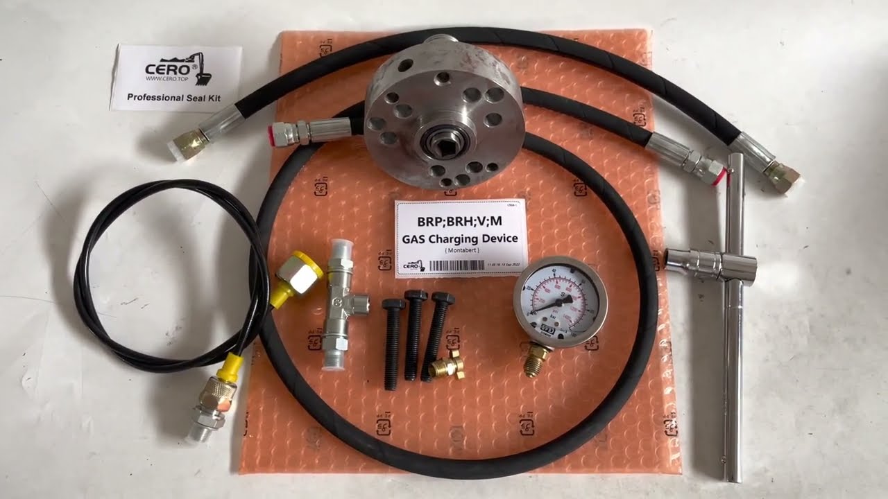 Montabert Gas Charging Device Hydraulic Breaker Accumulator Gas