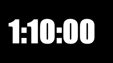 1 HOUR 10 MINUTE TIMER • 70 MINUTE COUNTDOWN TIMER ⏰ LOUD ALARM ⏰