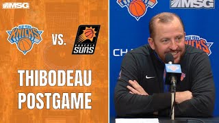 Thibs Happy With Knicks' Chemistry \& Defense After Win vs Suns | New York Knicks