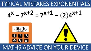 TYPICAL MISTAKES WHEN SOLVING EXPONENTIALS (Ep.2 of 5)