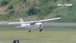 Student Pilot Battles Cross Wind Does a Touch and Go