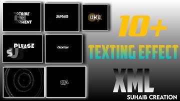 10+ Texting Effect XMLFILE Discription Me Hai |Present Alight Motion |Texting Animations