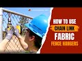 How to use fence hangers to hold up chain link fabric How to use fence hangers to hold up chain link fabric