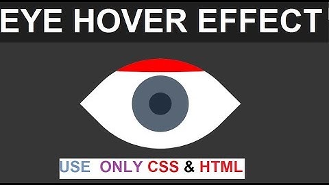 Eye Animation || On Hover || Using Only ||  Css3 &  Html5.mp4