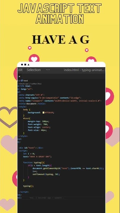 How To Make Animated Text Html Css JavaScript YouTube how-to-make-animated-text-html-css-javascript-youtube