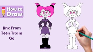 ✨ How to Draw Jinx from Teen Titans Go! 🎨 #Drawing #ArtTutorial