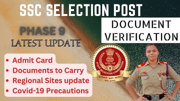SSC Selection Post Phase 9 Document Verification Post Code CR10221