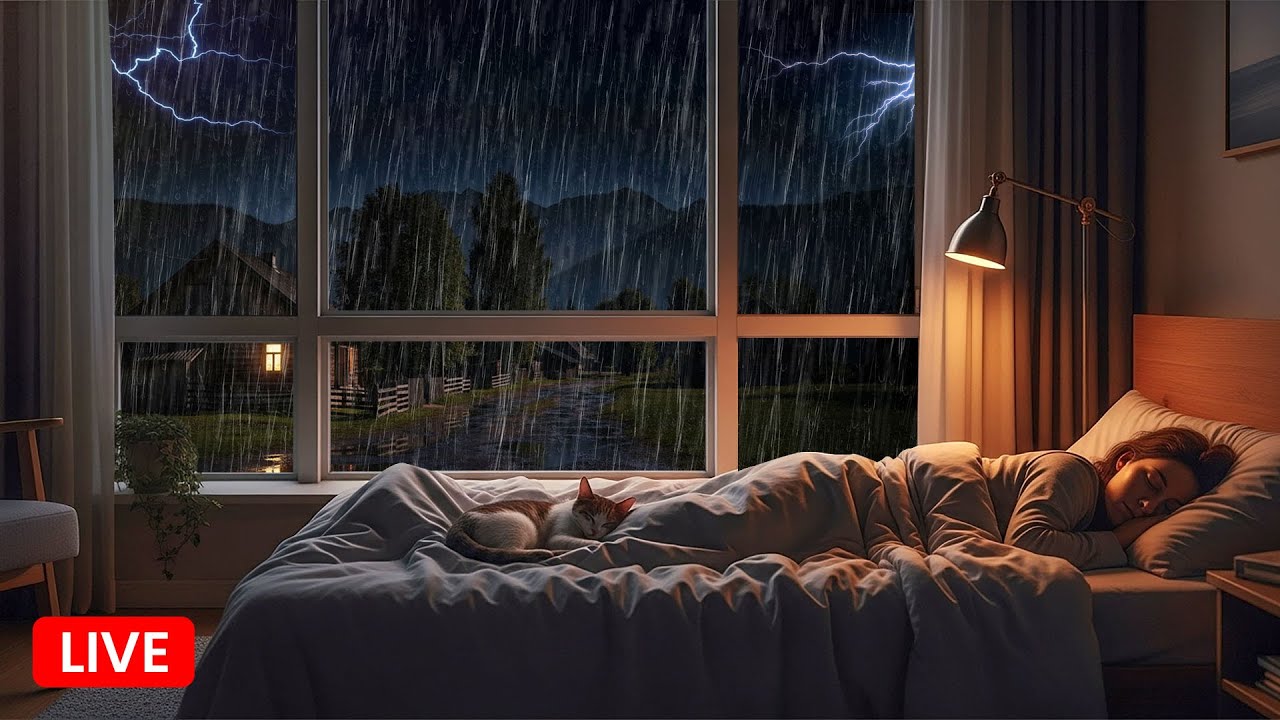 🌧️ Heavy Rain & Thunderstorm Sounds for Deep Sleep | ASMR Rain Ambience ...