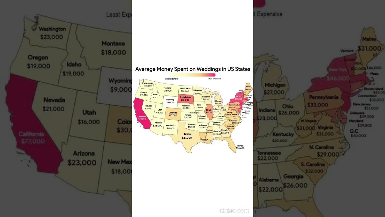 Wedding Costs in the USA: State-by-State Breakdown 