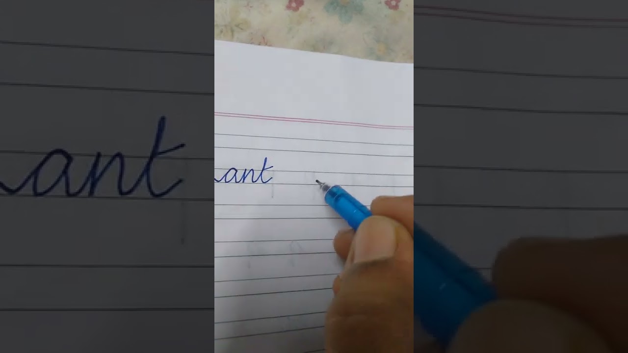 Cursive handwriting practice 
