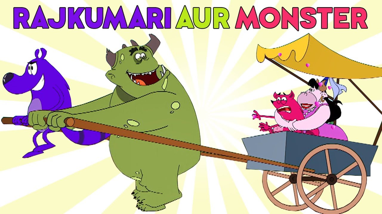 Rajkumari Aur Monster Ep   95   Pyaar Mohabbat Happy Lucky   Hindi Animated Cartoon Show   Zee Kids