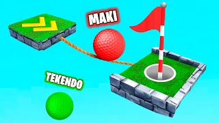 HOYO TROLL vs HERMANO 😂⛳! imposible   GOLF IT con TEKENDO