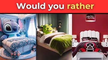Would You Rather: Build Your DREAM HOME? 😍🏠 Shrek, Squid game or Stitch?