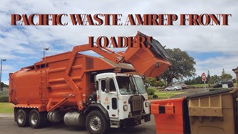 Pacific Waste Amrep Front Loader On Stacked Dumpsters!