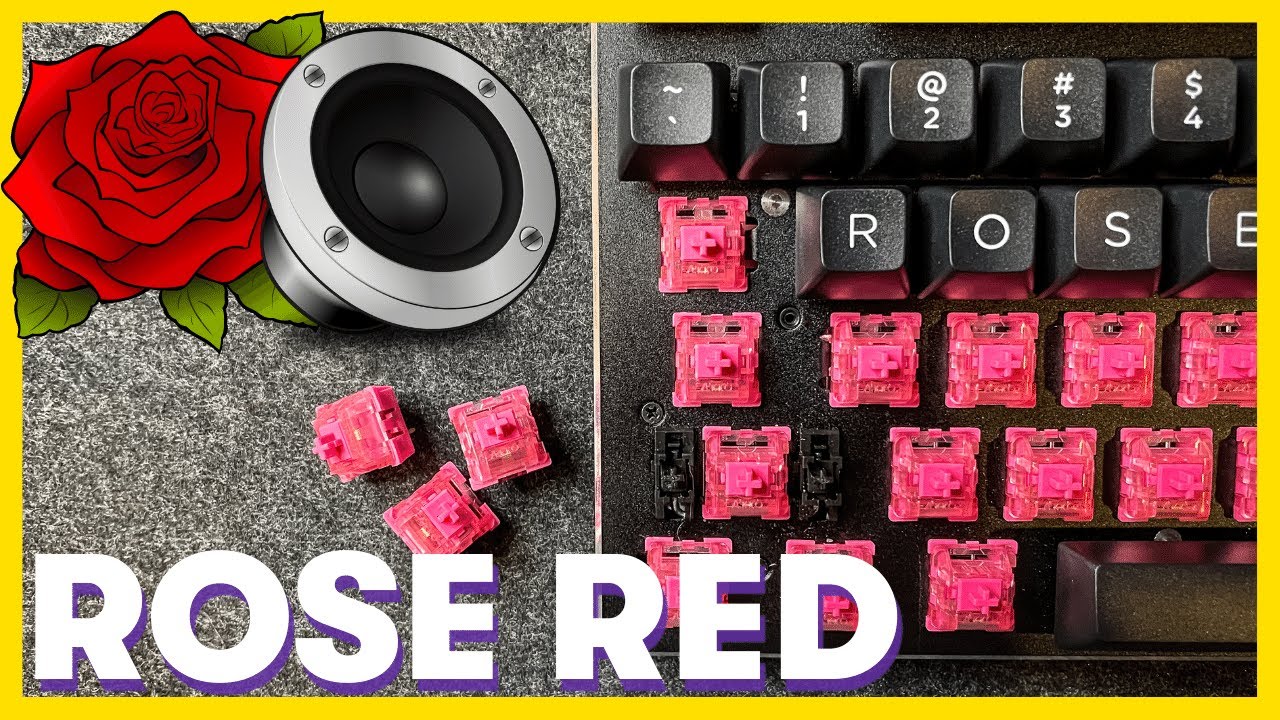 Akko ROSE RED Switches Sound Test // Lubed vs Stock (and unboxing