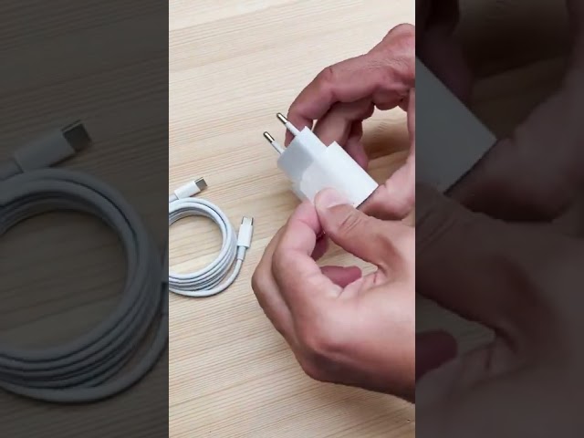 Unboxing the Apple 20W USB-C Power Adapter & USB-C to Lightning Cable (2 m)⚡#shorts #apple #usbchub