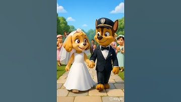 Chase and Skye get married #pawpatrul #pawpatroltoys #pawpatrol #funny #shorts
