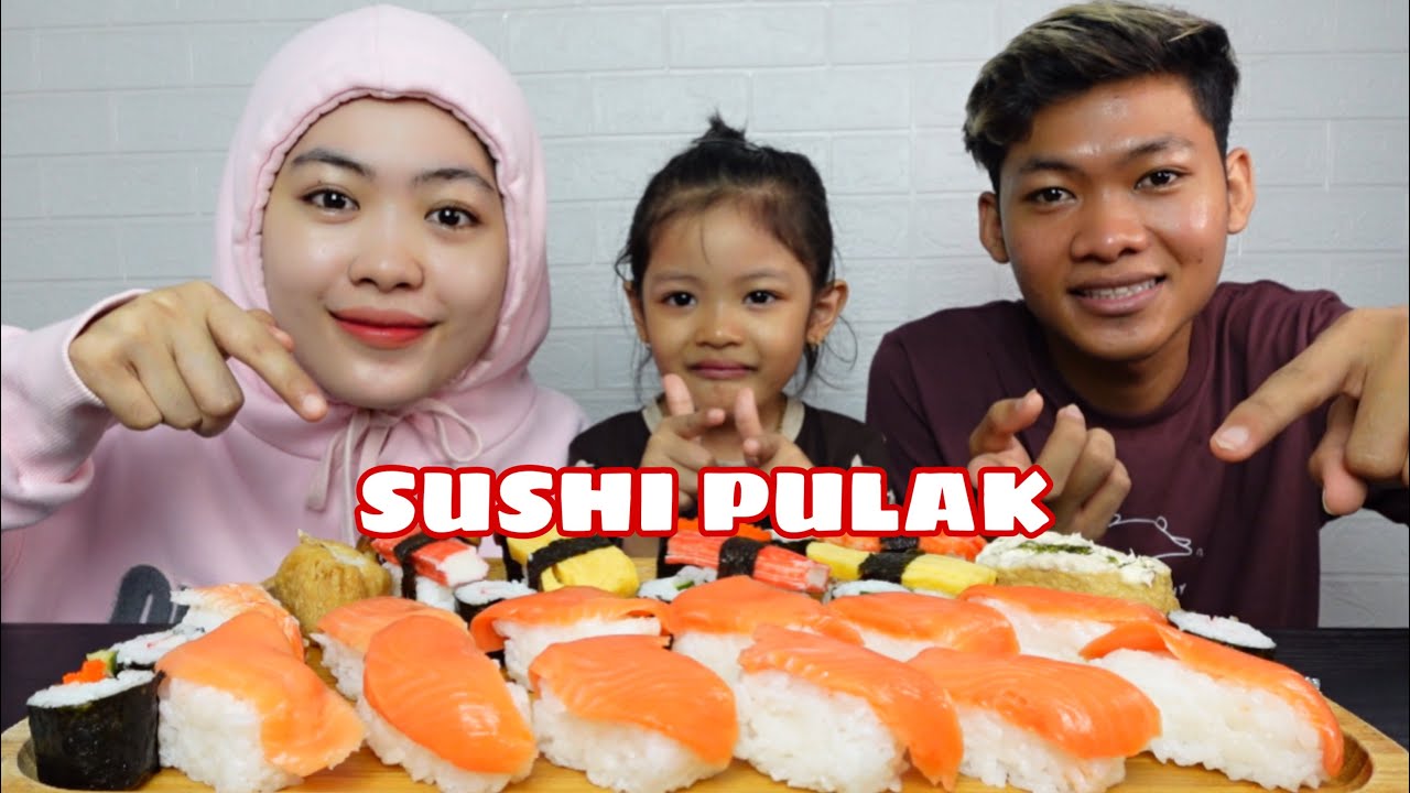 MAKAN SUSHI with CACA & AIMAN ‼️#mukbangmalaysia #eatingshow #viral