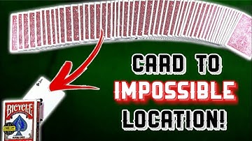Card To IMPOSSIBLE Location: AMAZING Card Trick PERFORMANCE.