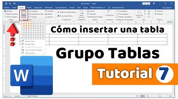 Microsoft Word, Grupo Tablas,  Aprende a insertar una tabla en word