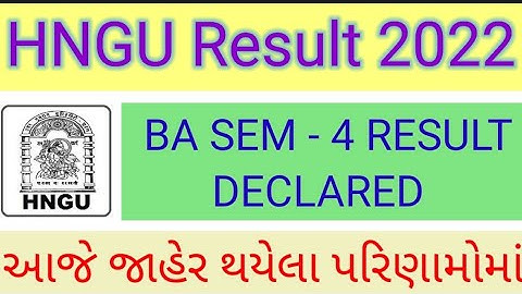 Ba sem - 4 Result declared Hngu - Hngu ba sem 4 result - Hngu Result 2022 - letest result 2022