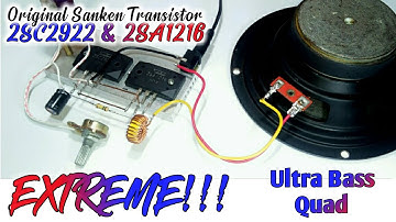 DIY Ultra Bass Amplifier With 2SC2922 and 2SA1216 - Extreme Powerful