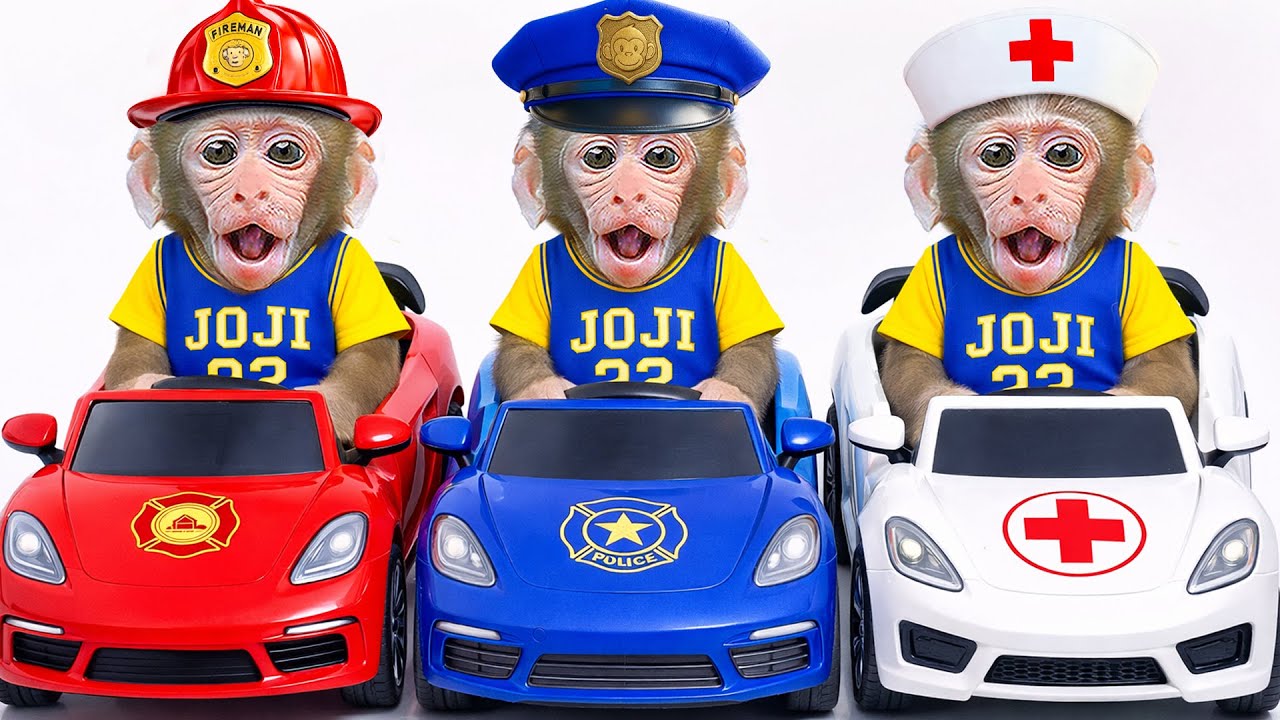 Macaco JOJI dirige e se transforma em Spider-Man para brinca com patinho | JOJI Em Português