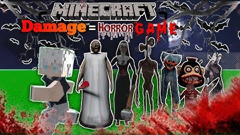 Minecraft, But If I Take Damage I Switch To Horror Games @Mcaddon