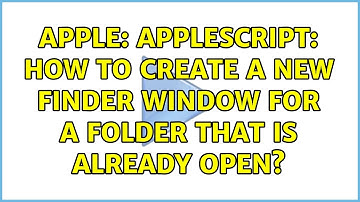 Apple: AppleScript: How to create a new Finder window for a folder that is already open?