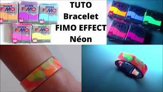 TUTO FIMO EFFECT NEON BRACELET D'ETE FIMO EFFECT NEON