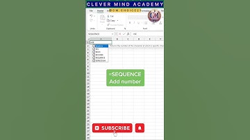 Excel SEQUENCE Function: A Game Changer For Spreadsheets #shortcut #excel#shorts