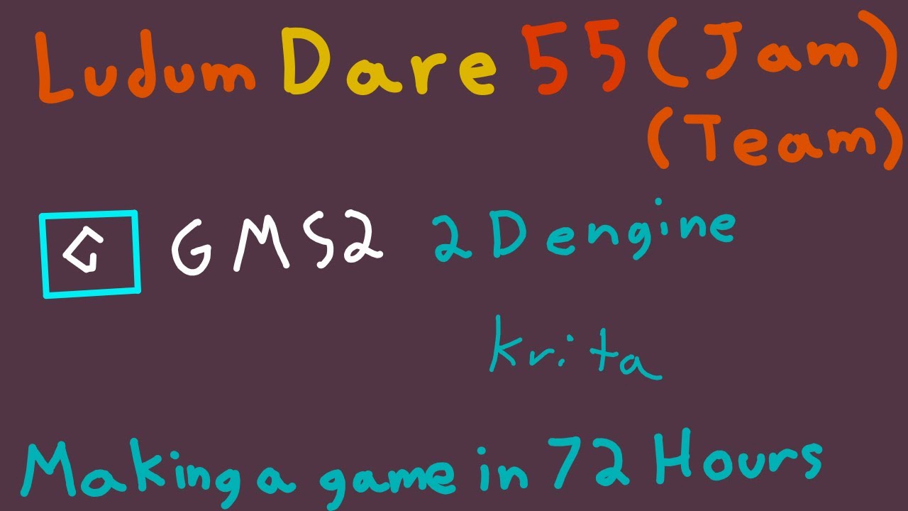 ludum dare 55 game jam with gamemaker studio 2 with a team part 2 - YouTube