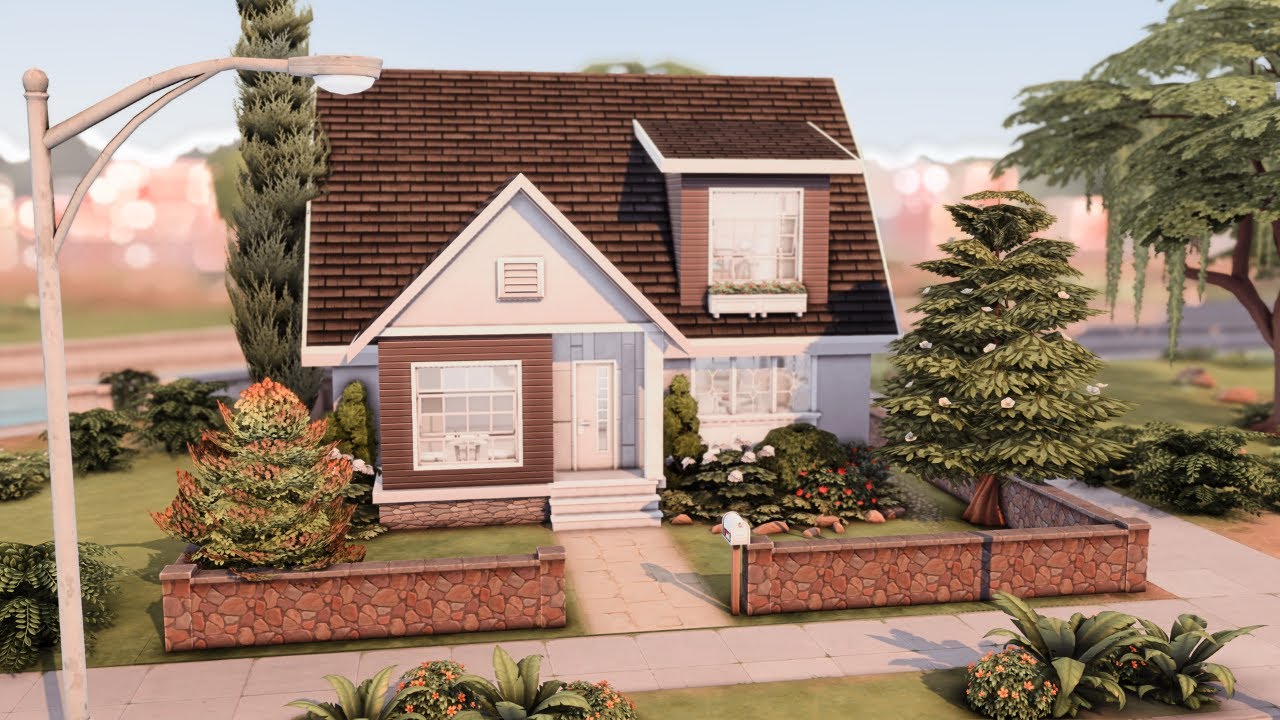 COZY STARTER HOME 🏡 The Sims 4 Speed Build | No CC - YouTube