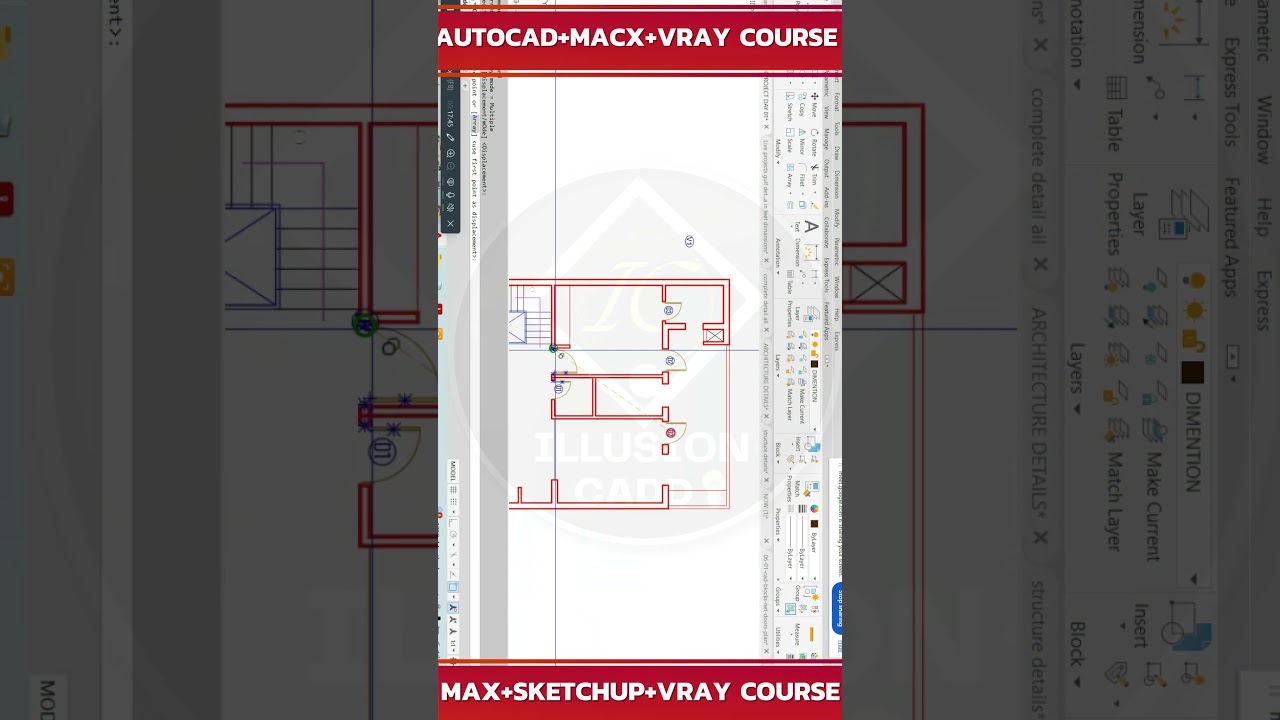 Lecture 19 Professional Class Floor Plan Design Autocad 2dLike A Architect 