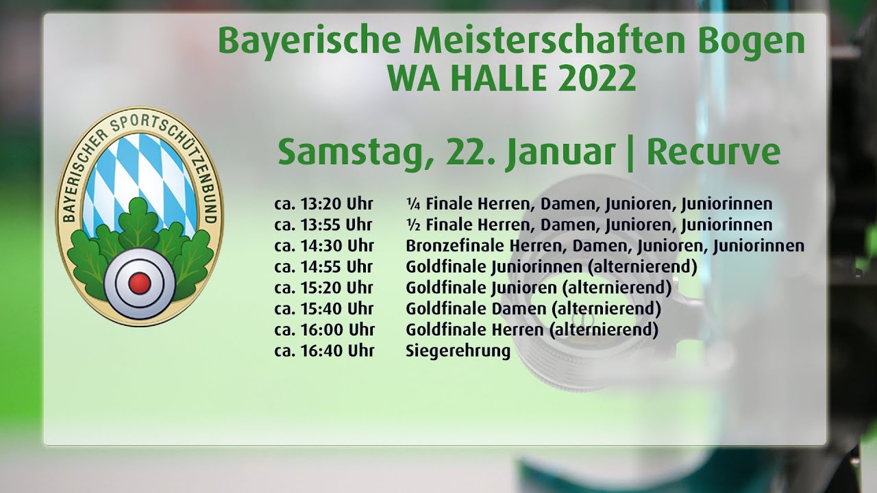 BM Bogen Halle Recurve, Sa. 22.1.22