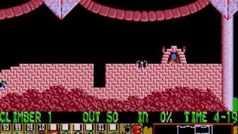 Lemmings (DOS) - Tricky 19 [Postcard from Lemmingland] (Alternativ)