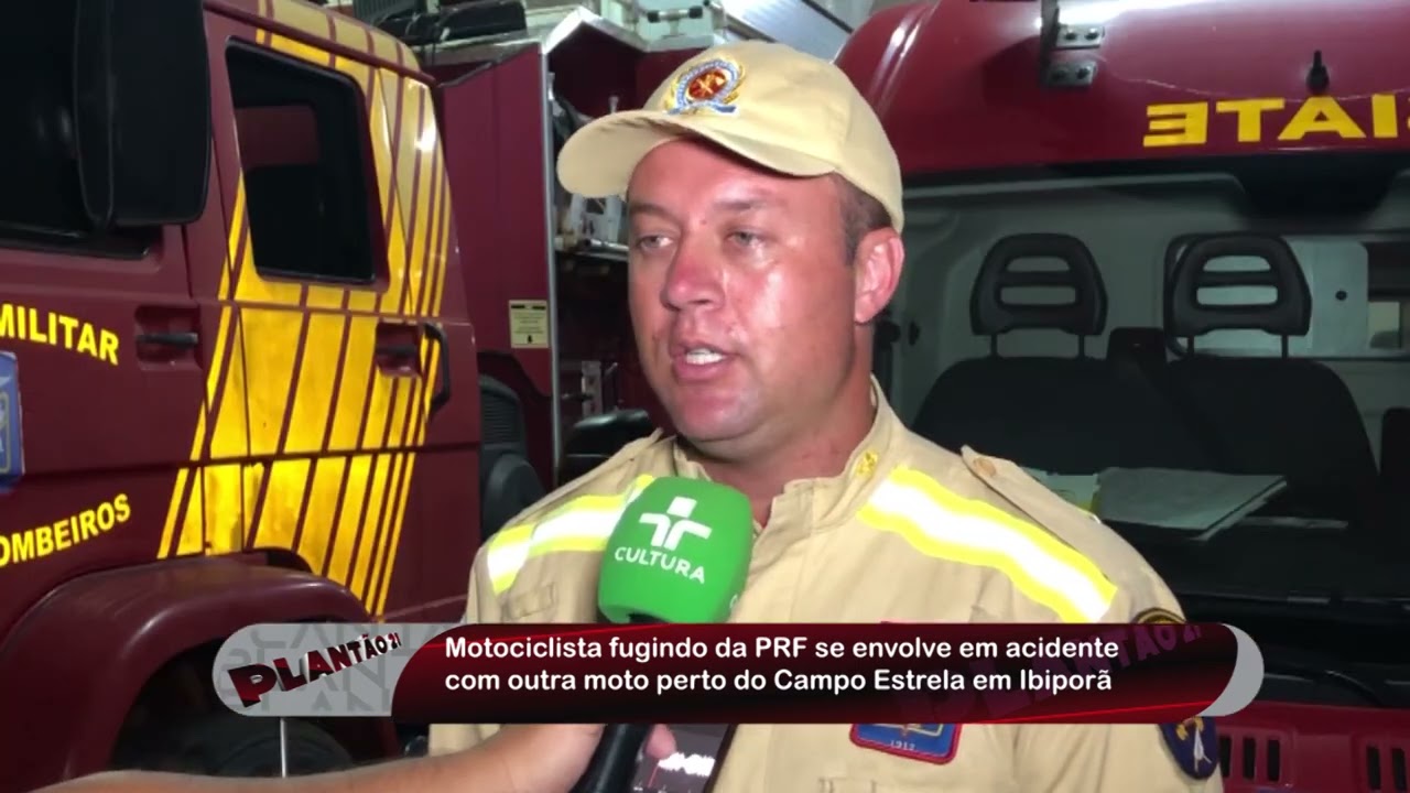 Fugindo da PRF motociclista se envolve em acidente na área central de Ibiporã 