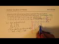 Prove that the two equations represent the same Plane Find Cartesian Equation also