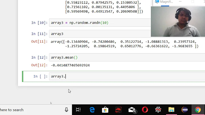 8. Random numbers and arrays generation using NumPy