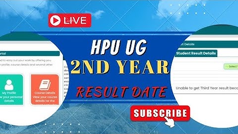 HPU ug 2nd year result 2022|hpu result 2022|hpu ug result date|hpu 1st year result|hpu studentportal