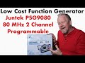 Low cost 80 mhz programmable function  signal generator  juntek psg9080 review