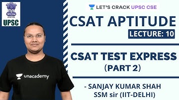 L10: CSAT Test Express (Part-2) | CSAT Aptitude | Crack UPSC CSE/IAS Prelims 2020