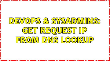 DevOps & SysAdmins: Get request IP from dns lookup