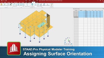 Assigning Surface Orientation in the STAAD.Pro Physical Modeler