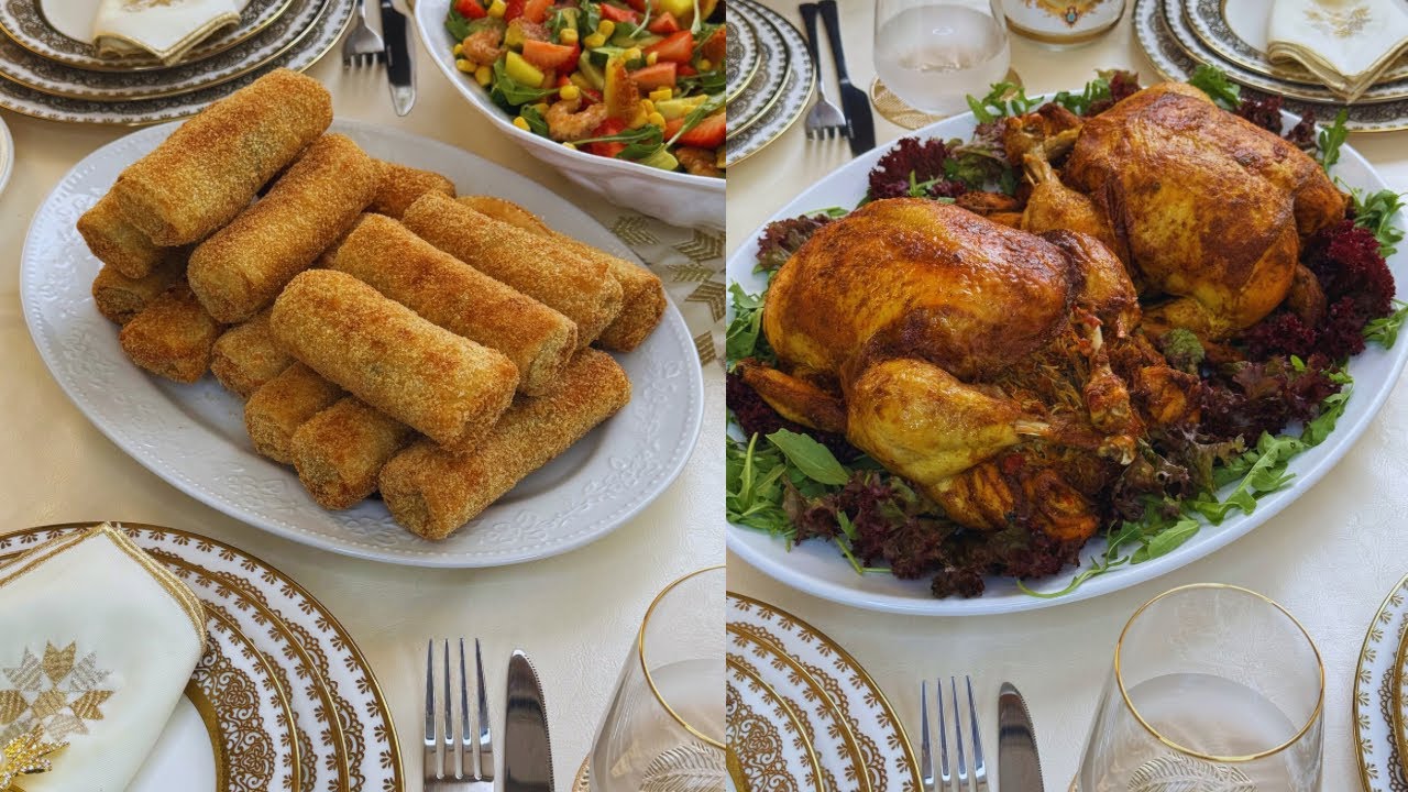 دجاج معمر ومحمر كيحمق🥰سيكار بحشوة خطيررررة معلكة 😲ومقرمش من برا 