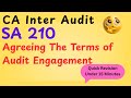 SA 210 || Agreeing The Terms of Audit Engagement || Quick Revision