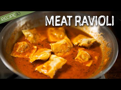 Cheese & Meat Ravioli Recipe, the best homemade ravioli ever!