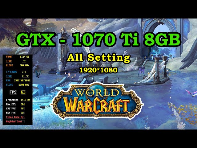 NVIDIA GeForce GTX 1070 8 GB Review - World of Warcraft: WoD