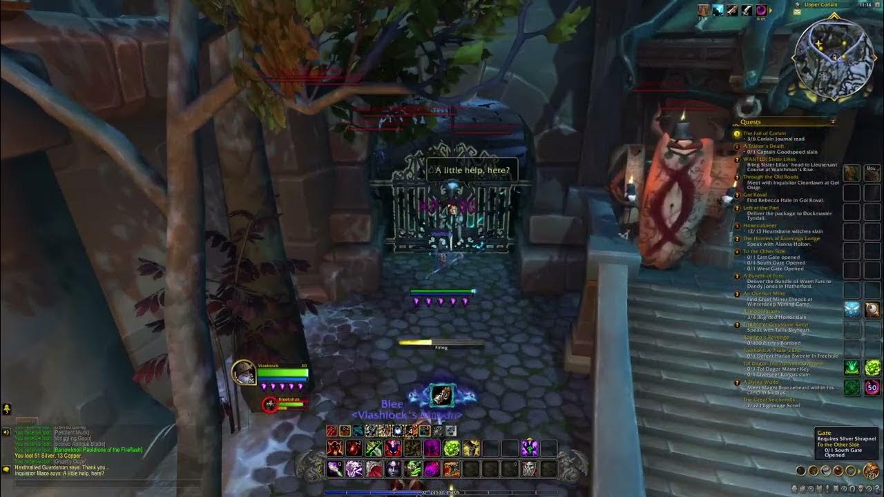 WOW lock leveling 3035 gaming worldofwarcraft YouTube