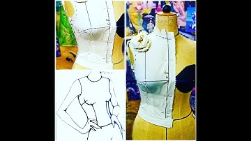 How To Make Basic Bodice with Dart  Draping PART 1
